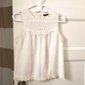 Warehouse Off-White Sleeveless Top